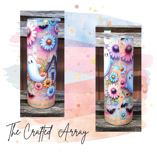 20oz Halloween Ghost Tumbler, Cute Ghost Design, Spooky Drinkware, Ghost Halloween Cup, Halloween Tumbler Gift, Ghost Halloween Tumbler 20oz
